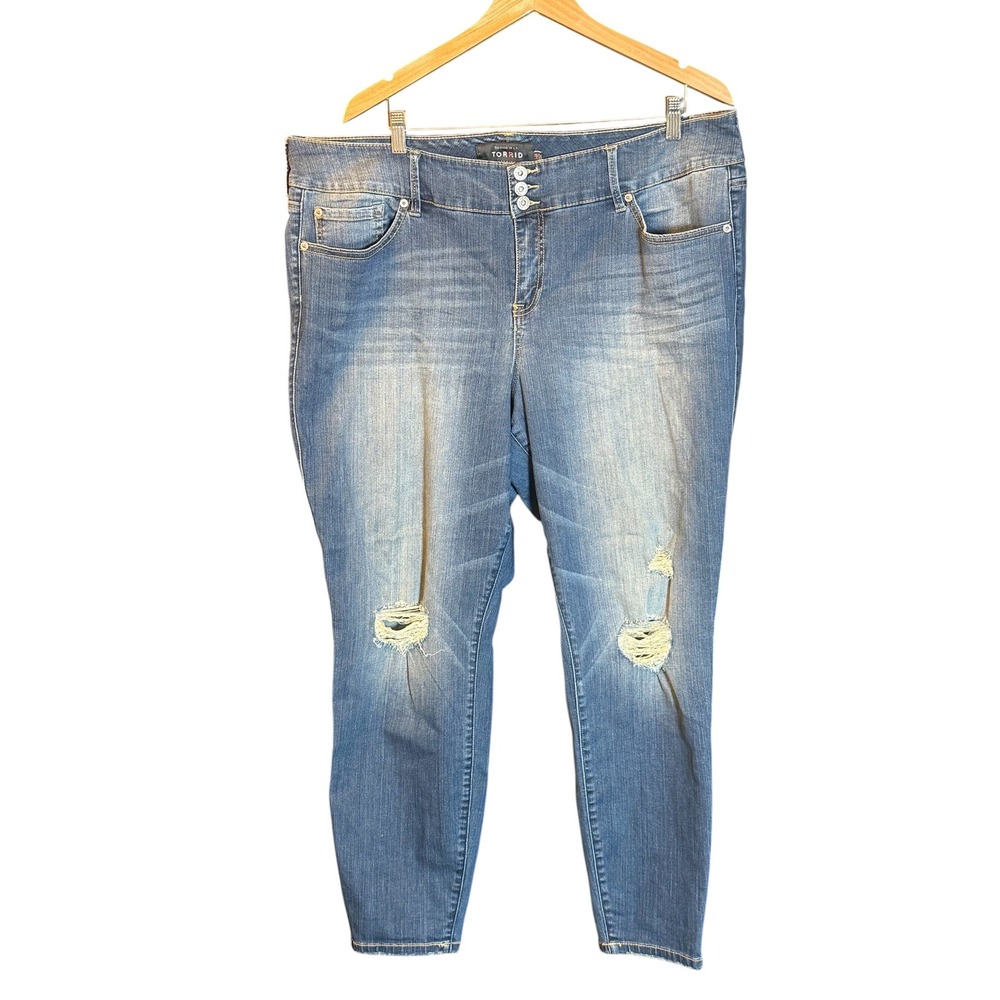 Torrid Denim Distressed Skinny Jean Jeggings 24R